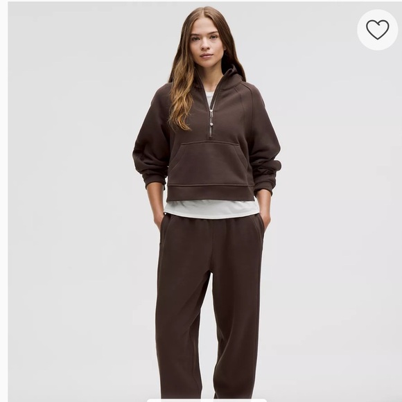 Lululemon Scuba Oversized Half-Zip Hoodie + Oversized Jogger in Espresso SET - Picture 1 of 10